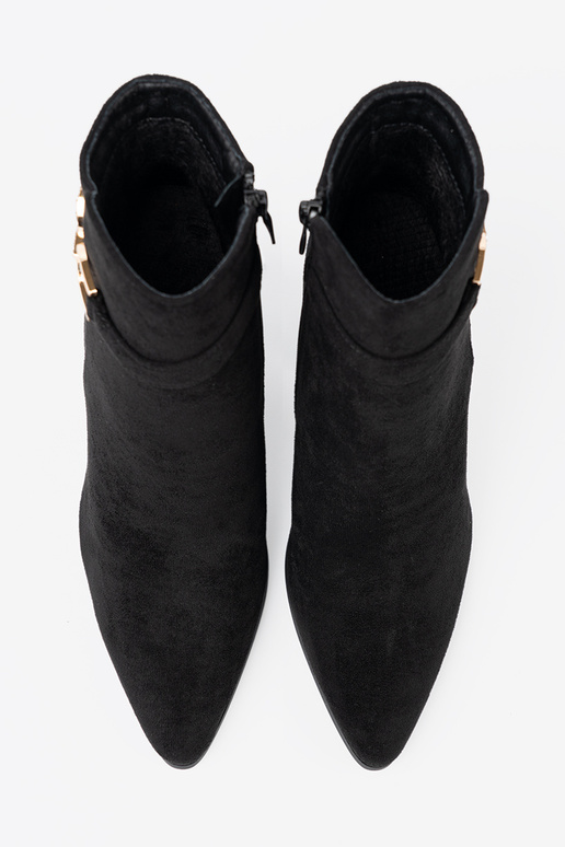 Stile elegante colore nero scarpe z biżuteryjnym akcentem Stile elegante colore nero scarpe z biżuteryjnym akcentem