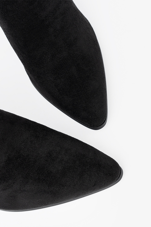 Stile elegante colore nero scarpe z biżuteryjnym akcentem Stile elegante colore nero scarpe z biżuteryjnym akcentem