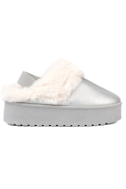 color argento Stivali da neve con una pelliccia i platformą color argento Stivali da neve con una pelliccia i platformą