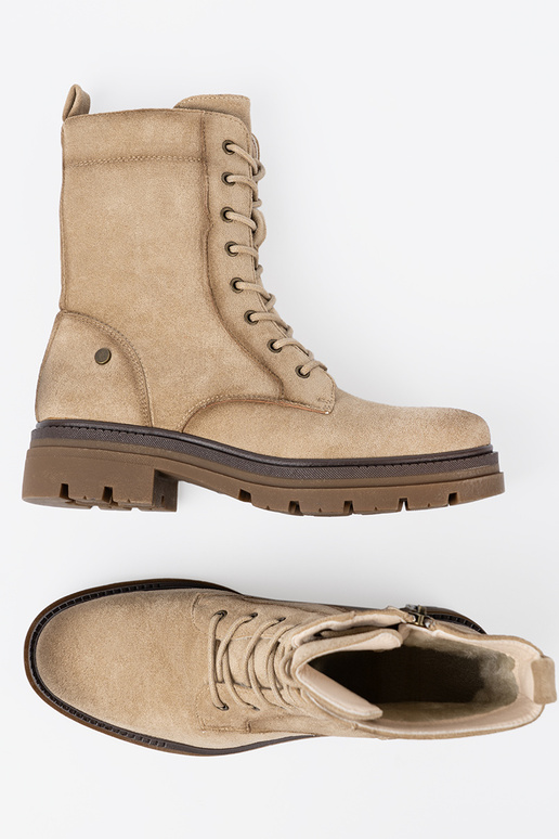 dalla pelle scamosciata beige stivali da equitazione alti z solidnym bieżnikiem dalla pelle scamosciata beige stivali da equitazione alti z solidnym bieżnikiem