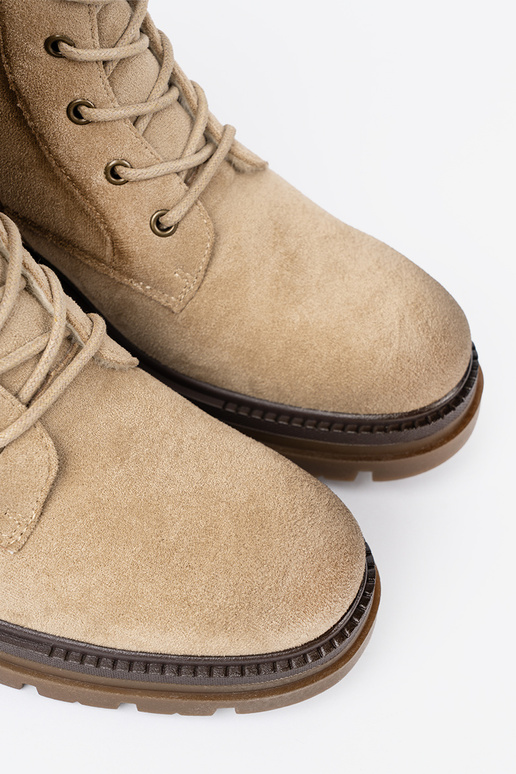 dalla pelle scamosciata beige stivali da equitazione alti z solidnym bieżnikiem dalla pelle scamosciata beige stivali da equitazione alti z solidnym bieżnikiem