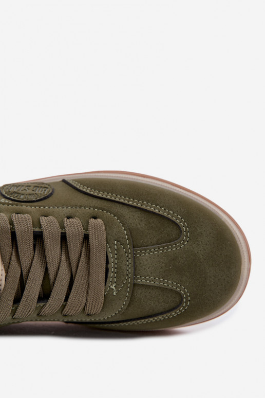 Scarpe modello sneakers Deveschio Basso Big Star SS174022 HI-POLY SYSTEM colore kaki