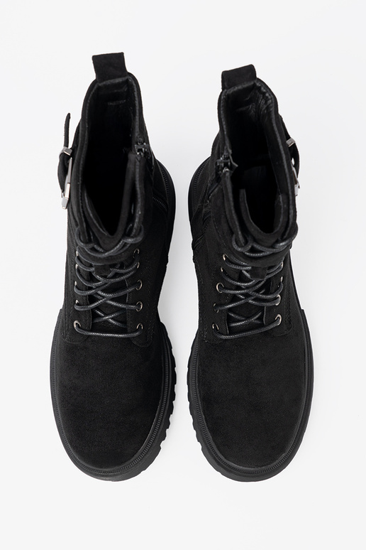 colore nero stivali da equitazione alti con fibbie i laccim