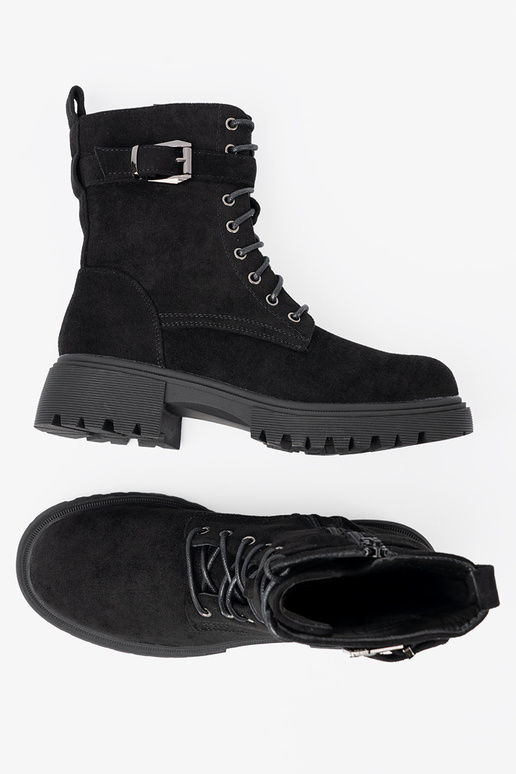 colore nero stivali da equitazione alti con fibbie i laccim