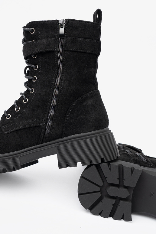 colore nero stivali da equitazione alti con fibbie i laccim