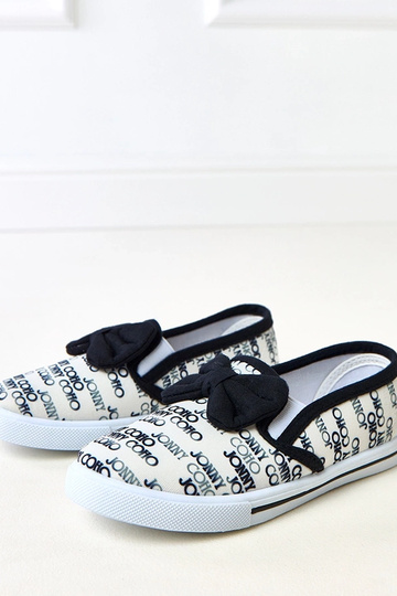 Scarpe bianche per bambini con fiocchetto Missi