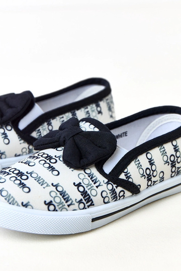 Scarpe bianche per bambini con fiocchetto Missi 2
