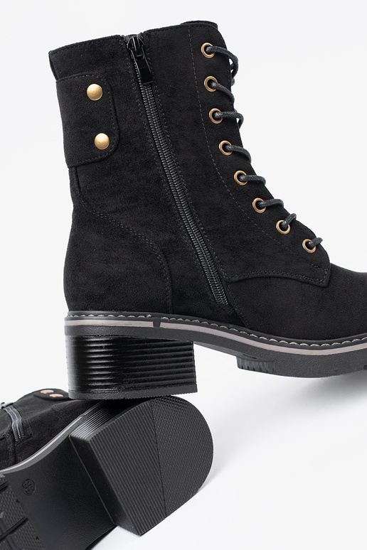 colore nero allacciato stivali da equitazione alti z grubą podeszAą colore nero allacciato stivali da equitazione alti z grubą podeszAą