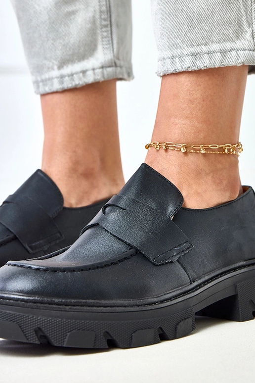 Mocassini neri opachi da donna Kirna Mocassini neri opachi da donna Kirna