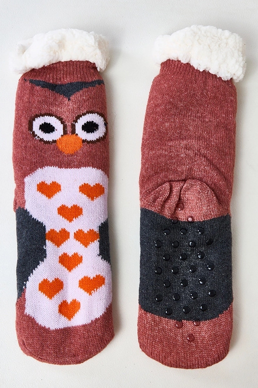 Calze rosa con gufo Lotis Calze rosa con gufo Lotis