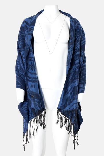 Sciarpa nero-marrone con fiori Colonie