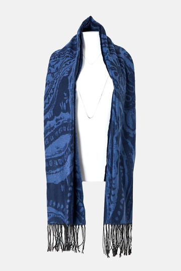 Sciarpa nero-marrone con fiori Colonie 2