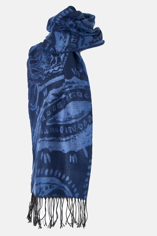 Sciarpa nero-marrone con fiori Colonie Sciarpa nero-marrone con fiori Colonie