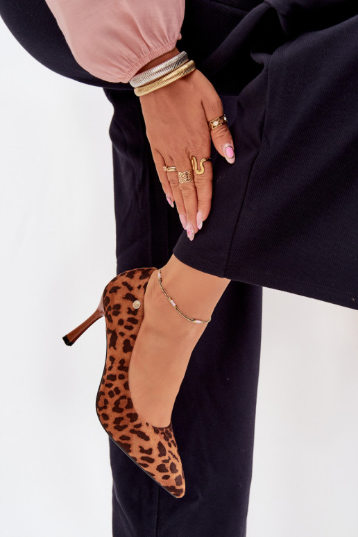 Scarpe con tacco da donna con motivo leopardato "Vinceza 62264" colore marrone