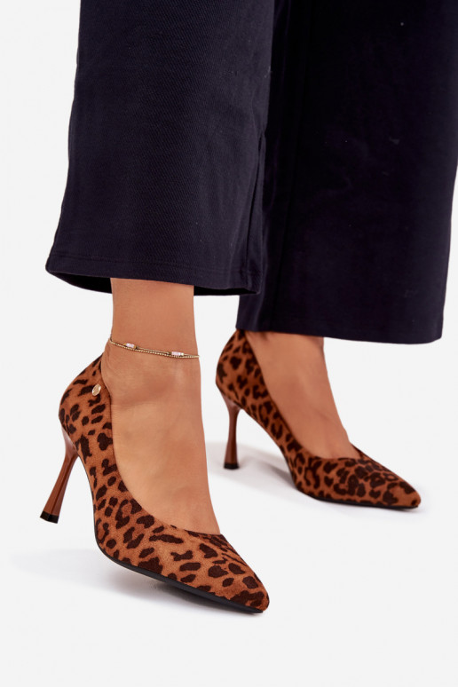 Scarpe con tacco da donna con motivo leopardato "Vinceza 62264" colore marrone