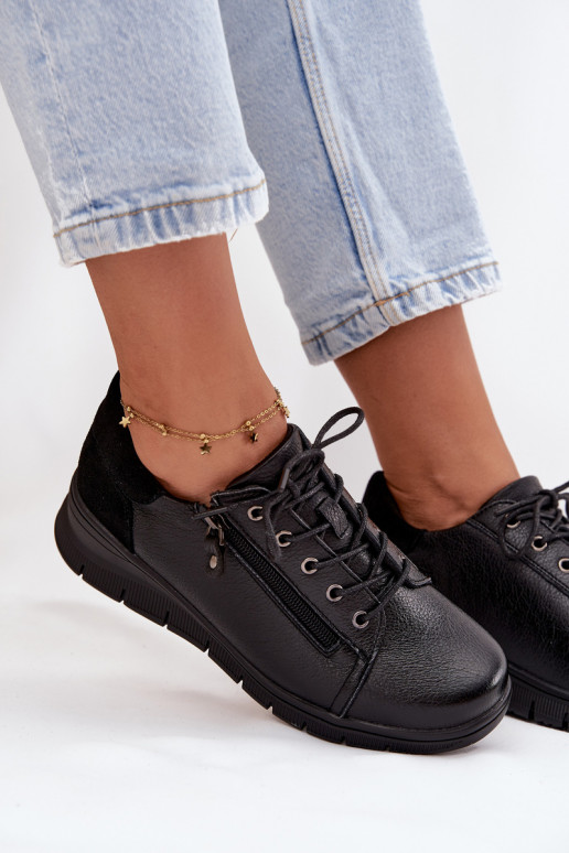 Pelle scarpe Femminile Su un cuneo Vinceza 39964 colore nero Pelle scarpe Femminile Su un cuneo Vinceza 39964 colore nero