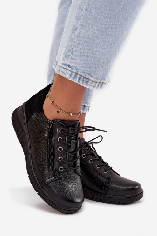 Pelle scarpe Femminile Su un cuneo Vinceza 39964 colore nero Pelle scarpe Femminile Su un cuneo Vinceza 39964 colore nero