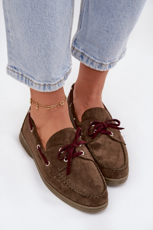 scarpe mocassini da donna con dettagli eleganti colore kaki Calivra scarpe mocassini da donna con dettagli eleganti colore kaki Calivra