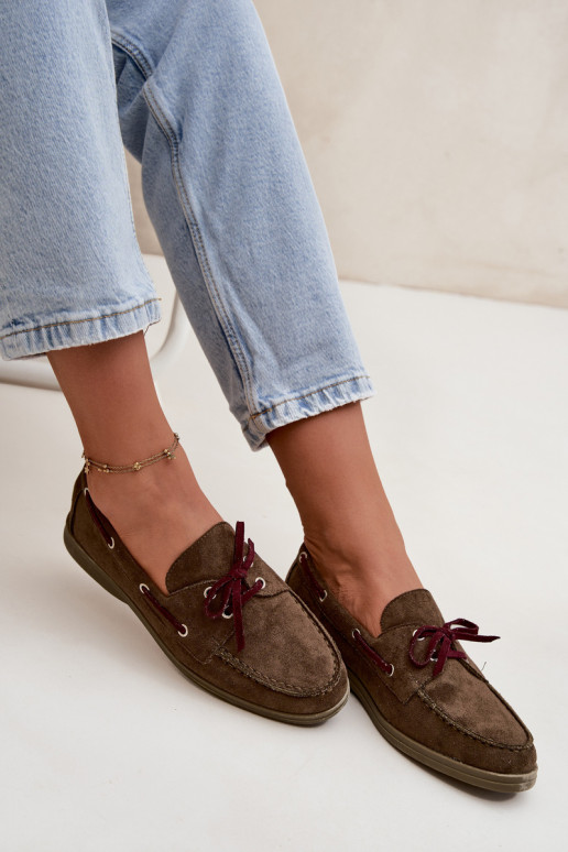 scarpe mocassini da donna con dettagli eleganti colore kaki Calivra scarpe mocassini da donna con dettagli eleganti colore kaki Calivra