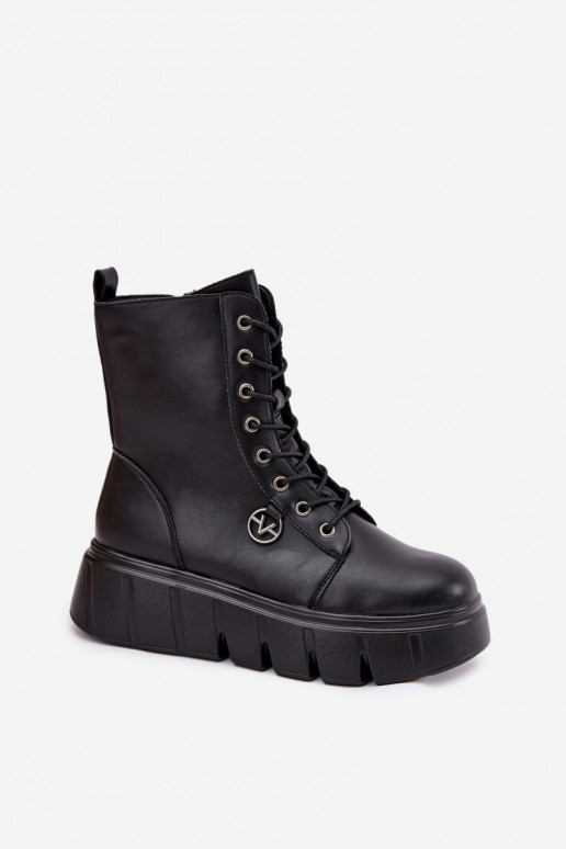 Stivaletti da lavoro Femminile con una piattaforma riscaldamento Vinceza 58588 colore nero Stivaletti da lavoro Femminile con una piattaforma riscaldamento Vinceza 58588 colore nero