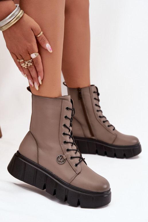 Stivaletti da lavoro Femminile con una piattaforma riscaldamento Vinceza 58588 beige Stivaletti da lavoro Femminile con una piattaforma riscaldamento Vinceza 58588 beige