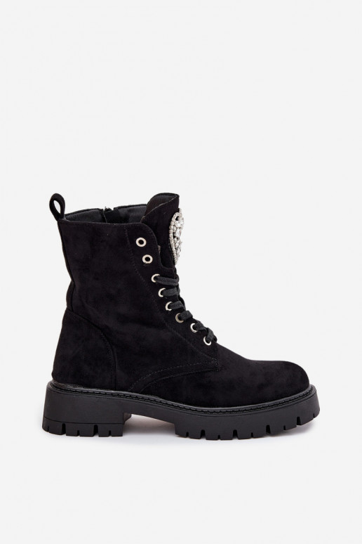 Stivaletti da lavoro Femminile con gli occhi lucenti Abilitato Języku colore nero Rosira Stivaletti da lavoro Femminile con gli occhi lucenti Abilitato Języku colore nero Rosira