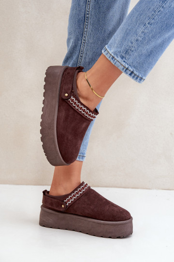 Stivali da neve Con decorazioni Haftem CzekoladoAe Selithria