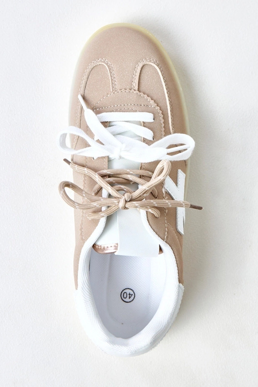 Sneakers marroni con piattaforma e...