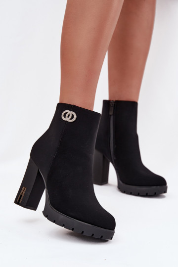 riscaldamento Stivali da donna Con decorazioni Detalem colore nero Vessara 2