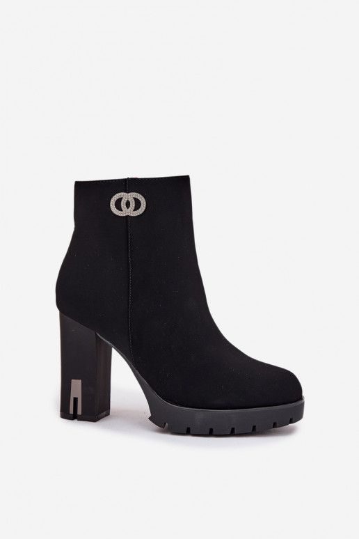 riscaldamento Stivali da donna Con decorazioni Detalem colore nero Vessara riscaldamento Stivali da donna Con decorazioni Detalem colore nero Vessara