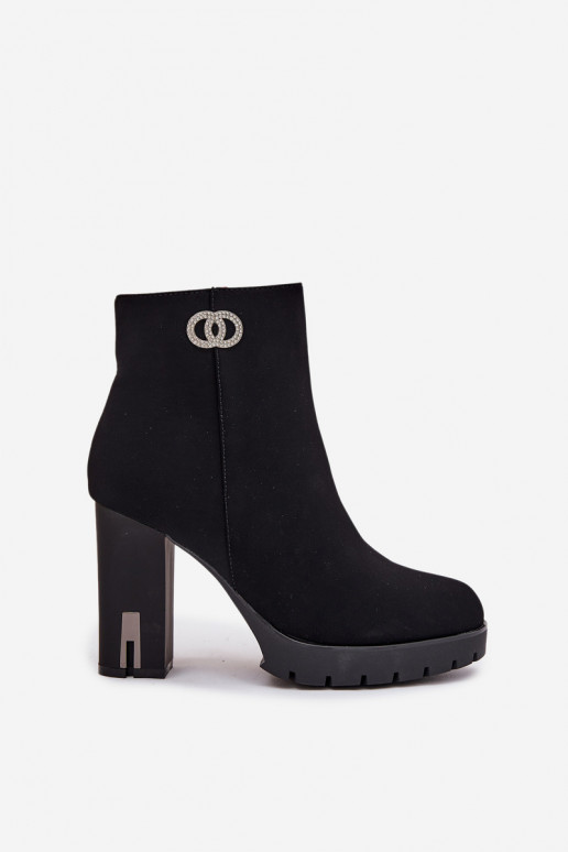 riscaldamento Stivali da donna Con decorazioni Detalem colore nero Vessara riscaldamento Stivali da donna Con decorazioni Detalem colore nero Vessara