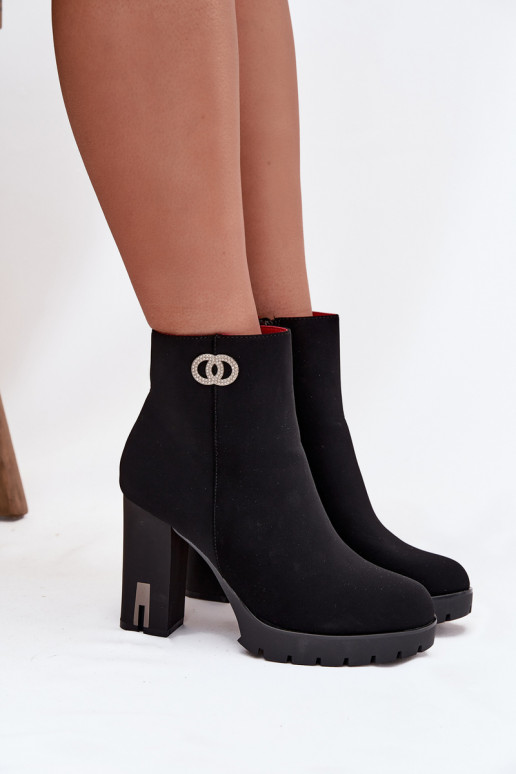 riscaldamento Stivali da donna Con decorazioni Detalem colore nero Vessara riscaldamento Stivali da donna Con decorazioni Detalem colore nero Vessara