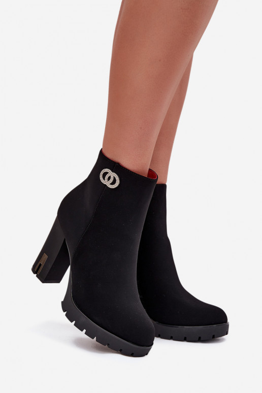 riscaldamento Stivali da donna Con decorazioni Detalem colore nero Vessara riscaldamento Stivali da donna Con decorazioni Detalem colore nero Vessara