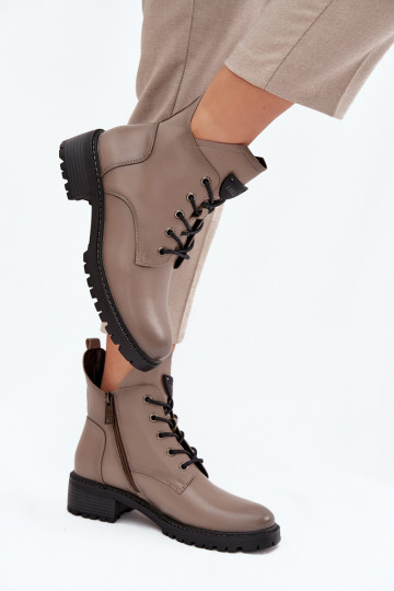 Stivaletti da donna foderati Klocke Vinceza 58609, color grigio