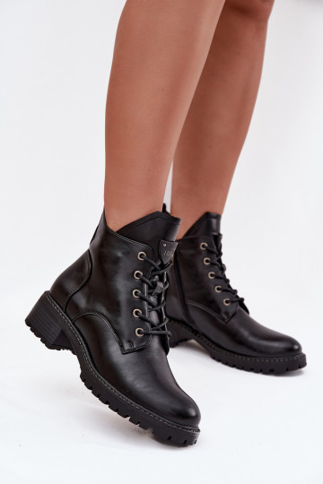 Stivaletti da donna foderati Klocke Vinceza 58609, color nero 2