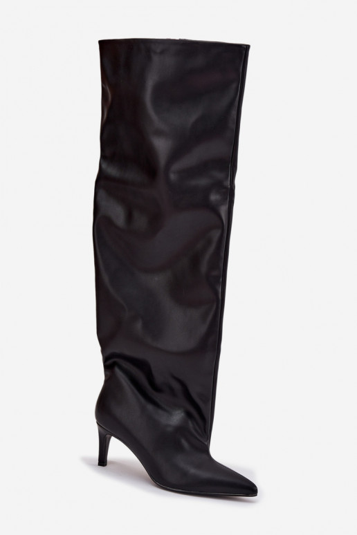 stivali da donna con tacchi sottili Un modello convincente colore nero Devevilla