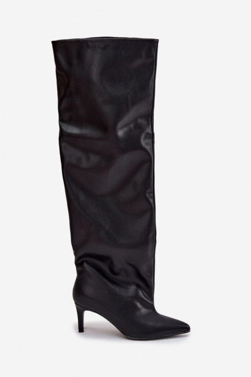 stivali da donna con tacchi sottili Un modello convincente colore nero Devevilla