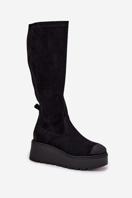 stivali da donna Contro la strada con una piattaforma I Koturnie Vinceza 58342 colore nero stivali da donna Contro la strada con una piattaforma I Koturnie Vinceza 58342 colore nero