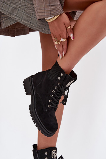 Stivaletti da lavoro Femminile riscaldamento con bellissimi dettagli colore nero Olivira