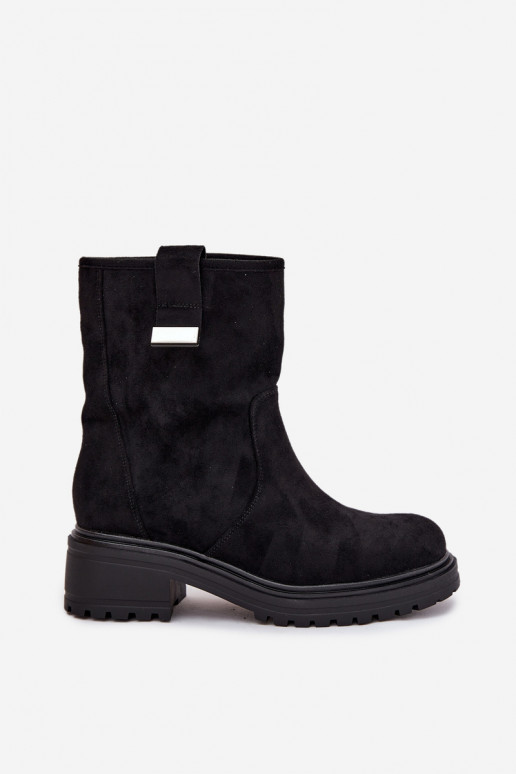 riscaldamento Stivali da donna Con tacco basso colore nero Mirellea riscaldamento Stivali da donna Con tacco basso colore nero Mirellea