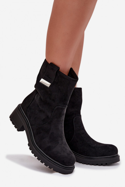 riscaldamento Stivali da donna Con tacco basso colore nero Mirellea riscaldamento Stivali da donna Con tacco basso colore nero Mirellea