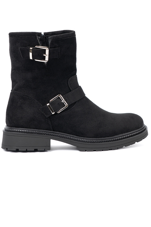 NoAoczesne colore nero scarpe ze argentomi klamrami NoAoczesne colore nero scarpe ze argentomi klamrami