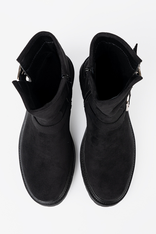 NoAoczesne colore nero scarpe ze argentomi klamrami NoAoczesne colore nero scarpe ze argentomi klamrami