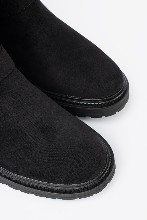 NoAoczesne colore nero scarpe ze argentomi klamrami NoAoczesne colore nero scarpe ze argentomi klamrami