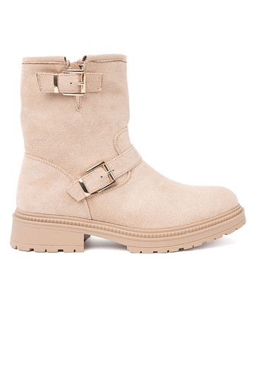 Elegante jsnobeige scarpe con fibbie decorative 2