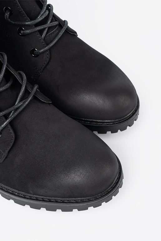 Alla moda colore nero stivali da equitazione alti z ozdobnym laccim