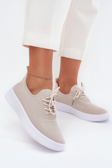 Un modello convincente scarpe da ginnastica con una piattaforma Femminile beige Kalyra