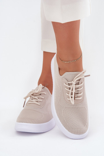 Un modello convincente scarpe da ginnastica con una piattaforma Femminile beige Kalyra 2