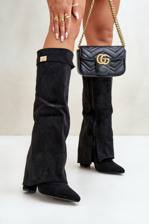 stivali da donna in ecopelle scamosciataoAeINyAiniętą CholeAką con i tacchi colore nero Bralise stivali da donna in ecopelle scamosciataoAeINyAiniętą CholeAką con i tacchi colore nero Bralise