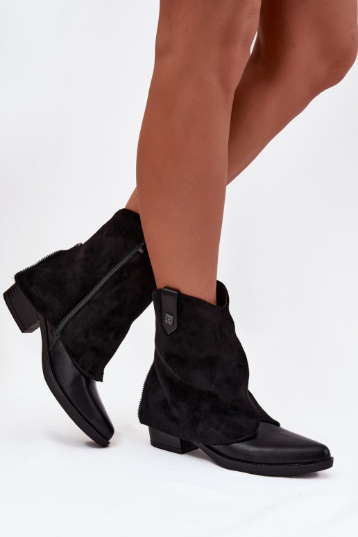 riscaldamento stivali stile coAboy con i tacchi colore nero Sylvette riscaldamento stivali stile coAboy con i tacchi colore nero Sylvette